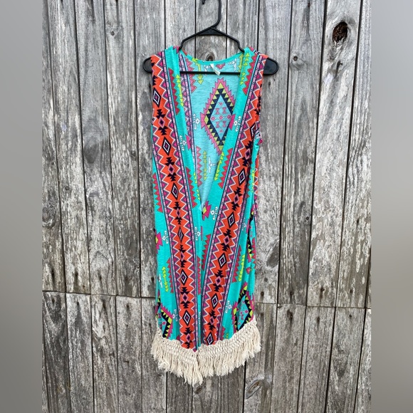 Cezanne Cardigan Serape Western Aztec - Picture 2 of 7